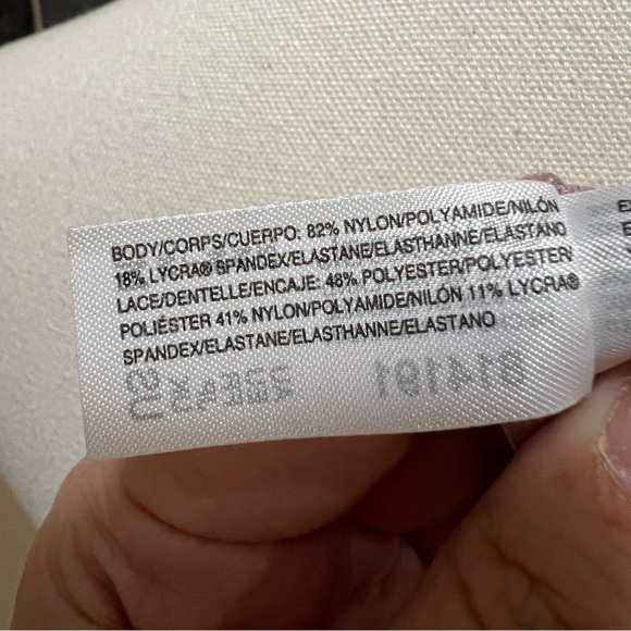 Wacoal Embrace Lace Woodrose Mauve Chalk Chemise Size Medium - Picture 10 of 11